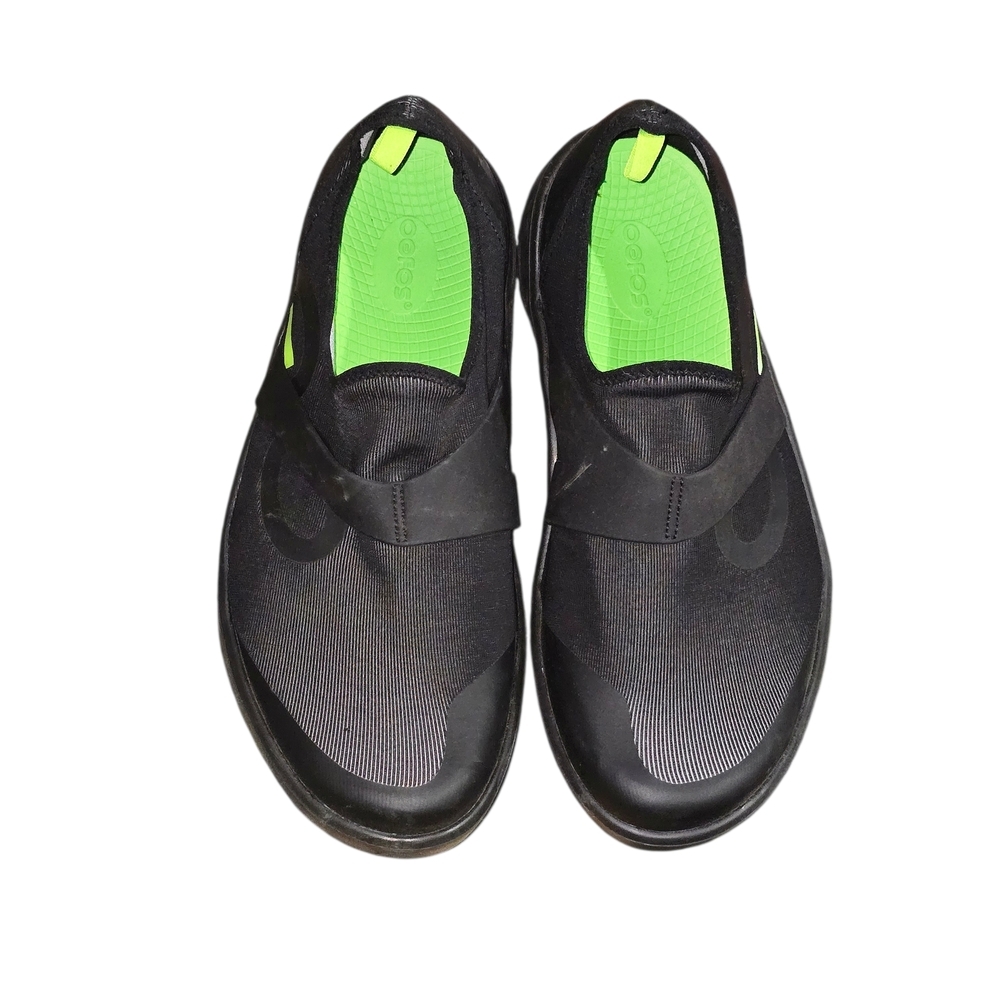 Oofos Oomg Men's Fibre Low Slip On Black Shoe Lightweight Size 12 - Picture 3 of 7